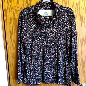 L.L. Bean Supima Cotton Cowl Neck Long Sleeve Shirt